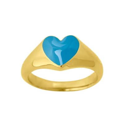 Ringar Edblad  | Signet Ring Heart Turquoise Gold