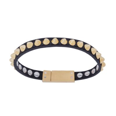 Armband Edblad  | Peak Bracelet Leather Black Gold