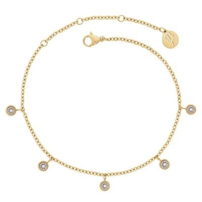 Fotlankar Edblad  | Dew Drop Anklet Gold