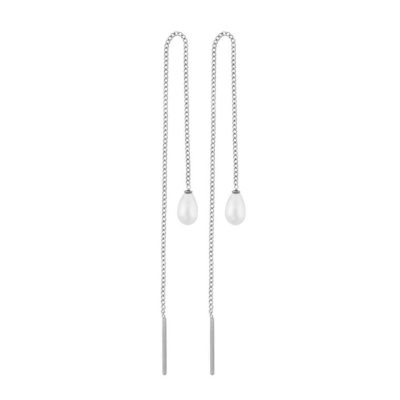 Orhangen Edblad  | Pearl Chain Earrings Steel