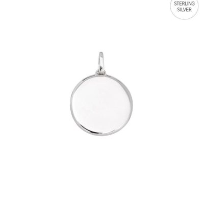 Charm Bar Edblad  | Engravable Round Pendant Silver