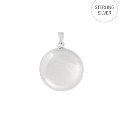 Charm Bar Edblad  | Engravable Round Locket Silver