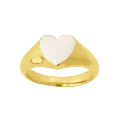 Ringar Edblad  | Signet Ring Heart White Gold