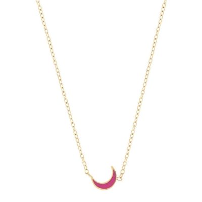 Barnsmycken Edblad  | Sky Necklace Kids Fuchsia Gold